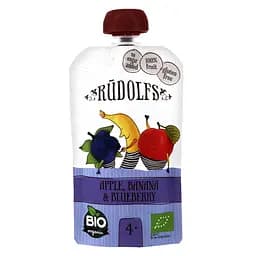 Пюре Rudolfs Pouch Смузи яблоко-банан-черника, 110 г