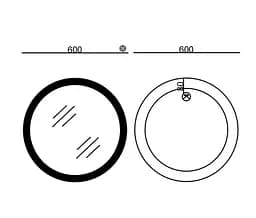 Дзеркало Mixxus Plain MC10-60 (годинник, LED-підсвічування, антизапотівання) (MI6013) - мініатюра 10