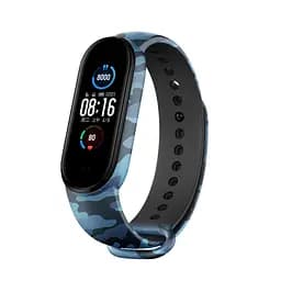 Силіконовий ремінець для фітнес браслетів Xiaomi Mi Band 5/6/7, Silicone, khaki blue, зі зручною застібкою, на фітнес трекер та смарт годинник, ArmorStandart (ARM80989)