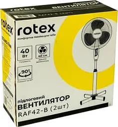 Підлоговий вентилятор Rotex RAF42-B 40Вт 40см із захисними гратами та регулюванням висоти 16.5м² Білий/Синій - мініатюра 5