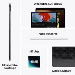 Планшет Apple iPad Pro 11" M5 Wi‑Fi 256GB with standard glass - Space Black (MDWK4TY/A) - мініатюра 8