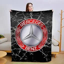 Плед плюшевий 3D на подарунок Mercedes-Benz RED 160х200 см