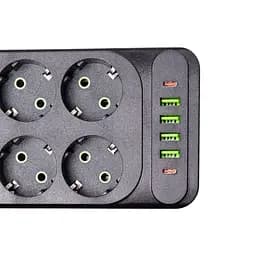 Мережевий фільтр-подовжувач POWER 6 розеток 6 USB 3 метри Yiwu HP-5-15 - мініатюра 5