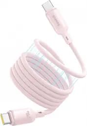 Кабель для зарядки ноутбуков 240W Baseus PicoGo Magnetic Liquid Silicone Type-C to Type-C 1 метр розовый