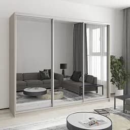 Шкаф-купе трехдверный MebelStar Комбо AL 3 Зеркала 250x60x210 см Кашемир (MBS-3413)