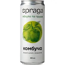 Напій Spraga Комбуча Яблуко та Груша слабогазований з/б 330 мл (923963)