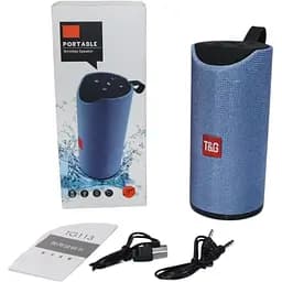 Портативная Bluetooth колонка TG-113 беспроводная переносная колонка с влагозащитой бумбокс Голубая