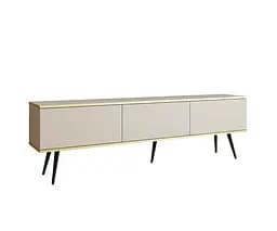 Тумба під телевізор Perfect Home Оро / Oro 3-дверна з чорними ніжками RTV175 Бежевий (PFH-091337) - мініатюра 3