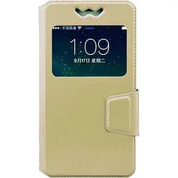 Чохол-книжка Toto Book Silicone Slide Universal Cover With Window 5.3"-5.8" Gold