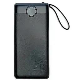 Павербанк Veger 20000 mAh Li-pol, 5V/2A, встроенные кабели USB-C, Lightning, MicroUSB, USB-A, дисплей, 4 выхода