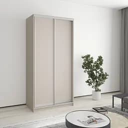 Шафа-купе дводверна MebelStar Стандарт AL 2ДСП 100x60x210 см Кашемір (MBS-2324)