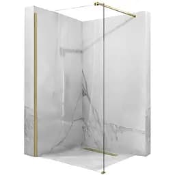 Душова стінка Rea Aero 110 brushed gold REA-K9840, прозорий, золотий