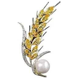 Брошь Колосок пшеницы брошь-булавка символ Украины желтая (84946793)