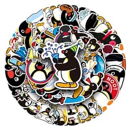 Стікерпак Пінгу Набір наклейок GeekLand Pingu 50 штук