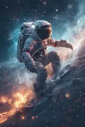 Дерев'яний фігурний пазл Космонавт, А2, Дерев'яна коробка 300+ елементів