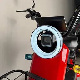 Електровелосипед EVOBIKE Nova S 500W 48V 12Ah з 2 сидіннями, корзиною та поворотниками, простий і надійний, для міста і села, червоного кольору - мініатюра 4