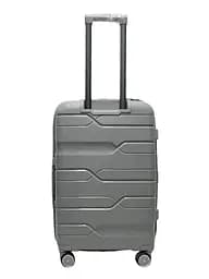 Валіза середня M поліпропілен Milano bag 0306 65×42×28см 56л Срібна - мініатюра 3