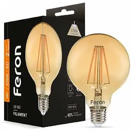 Світлодіодна лампа Feron LB-163  G95 золото 230V 6W  E27  2700K (1868)