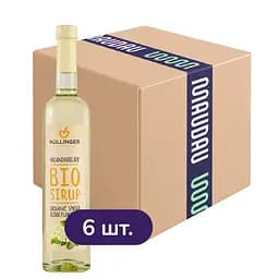 Упаковка сиропу Hollinger із бузини органічний 3 л (500 мл х 6 шт.)