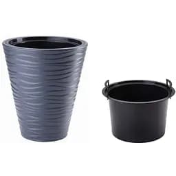 Горщик для квітів Form-Plastic Sahara-40 32 л антрацит (2722-014)