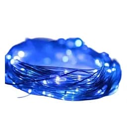 Світлодіодна гірлянда нитка крапля роси 4.5 м 50led батарейки Blue синя