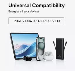 Портативна батарея Power Bank Baseus Airpow Lite Power Bank 10000mAh 22.5W Dual-Cable P10067501123-00 Black - мініатюра 8