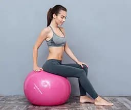 М'яч для фітнесу (фітбол) Power System PS-4011 Ø55 cm PRO Gymball Pink (4011PI-0) - мініатюра 6