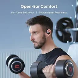 Бездротові спортивні bluetooth навушники Langsdom TS05 Open-Ear з спрямованим звуком і мікрофоном Бежевий - мініатюра 6