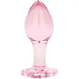 Анальная пробка EasyToys Anal Plug Glass S 7 см (розовый)
