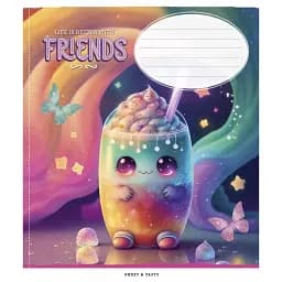 Зошит учнівський Школярик Star 012-3396K-3 в клітинку 12 аркушів