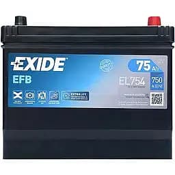 Акумулятор Exide Start-Stop EFB 75Ah ASIA Ев (-/+) (750EN) (260х173х225) EL754