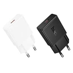Сетевое зарядное устройство Hoco N72 Speed ​​single-port PD20W ultra-thin charger(EU белый)