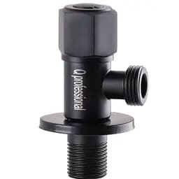 Кран кульовий кутовий Q Professional 1/2″X1/2″ NV-QP888 Black 000025136 - мініатюра 2
