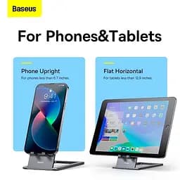 Підставка для телефону Baseus Foldable Metal gray - мініатюра 9