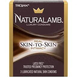 Упаковка 3 шт безлатексних Trojan Naturalamb