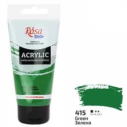 Фарба акрилова Rosa Studio Зелена 415, 75 мл