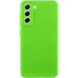 Чохол TPU GETMAN Liquid Silk Full Camera для Samsung Galaxy S21 FE Салатовий / Neon Green
