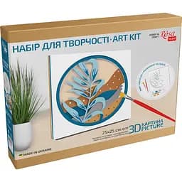Картина 3D, Листок , МДФ ґрунтоване, 4 шари, 25х25см, ROSA Talent - мініатюра 2
