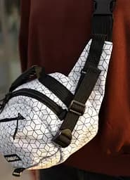 Сумка через плече жіноча бананка Sambag Flex Pro принт "Square" 30 × 17 × 15 см (85451150) - мініатюра 5