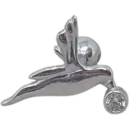 Серебряная серьга для пирсинга хеликса Ирий с фианитами. 40109ШТ