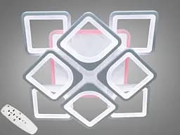 Люстра стельова LED Diasha S8060/4+4WH, 130W, 3200K-6000K, білий акрил, сучасний стиль для дитячої кімнати