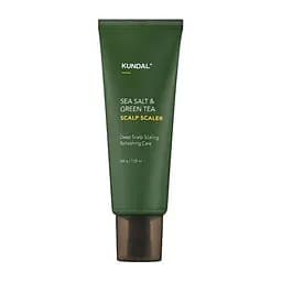 Скраб для шкіри голови "М'ята" 200 г Kundal Sea Salt & Green Tea Scalp Scaler Herb Mint