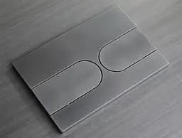 Панель змиву Koer KT-0604-07 240x160x10mm пластикова, кнопка закруглена KR5325, Графит - мініатюра 3