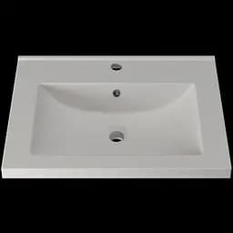 Раковина матова врізна Amidicon Cosmo 60 600x450 з литого каменю Cosmopolite_60_MAT, Білий матовий