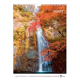 Календар настінний Axent А3 Waterfalls 2026 рік (8804-26-2-A) - мініатюра 10