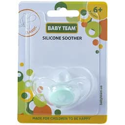 Пустушка силіконова Baby Team класична, зелена (3104) - мініатюра 3