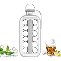 Форма силіконова ICE CUBE TRAY для льоду 17 кульок, у вигляді пляшки, сіра - мініатюра 3