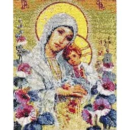 Алмазна мозаїка Українська берегиня ікона 40 * 50 см зі стразами на підрамнику