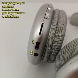 Бездротові навушники P9 5.0 AUX MP3 з підтримкою карти пам'яті Silver (18575) - мініатюра 4