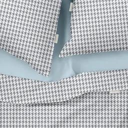 Комплект постільної білизни Cosas Houndstooth CS3 Євро сірий (TweedGreyWhite_58LightBlue_200) - мініатюра 3
